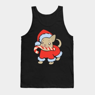 Dog with santa hat Tank Top